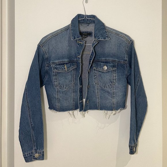Forever 21 Cropped Denim Jacket - Picture 2 of 4